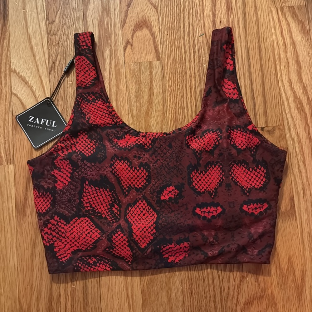 Zaful snakeskin knotted bikini top - Picture 3 of 5